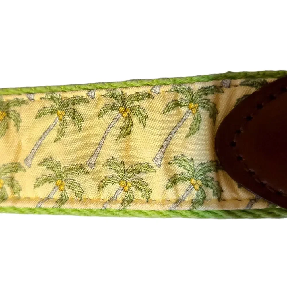 Eliza B Women's Belt Palm Tree Design Yellow &‎ Lime Green Size 32 Pre-Owned